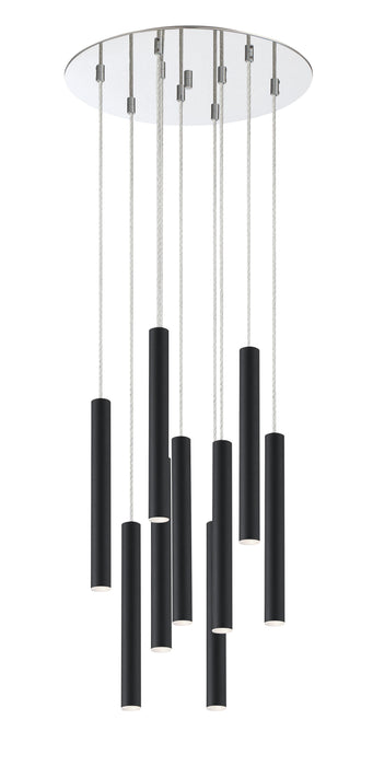 Chandelier Z-Lite 917MP12-MB-LED-9RCH Chrome Forest 9 Light Chandelier Z-Lite