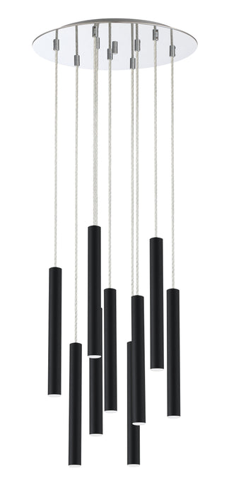 Chandelier Z-Lite 917MP12-MB-LED-9RCH Chrome Forest 9 Light Chandelier Z-Lite