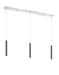 Linear Chandelier Z-Lite 917MP12-PBL-LED-3LCH Chrome Forest 3 Light Linear Chandelier Z-Lite