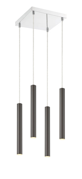 Chandelier Z-Lite 917MP12-PBL-LED-4SCH Chrome Forest 4 Light Chandelier Z-Lite