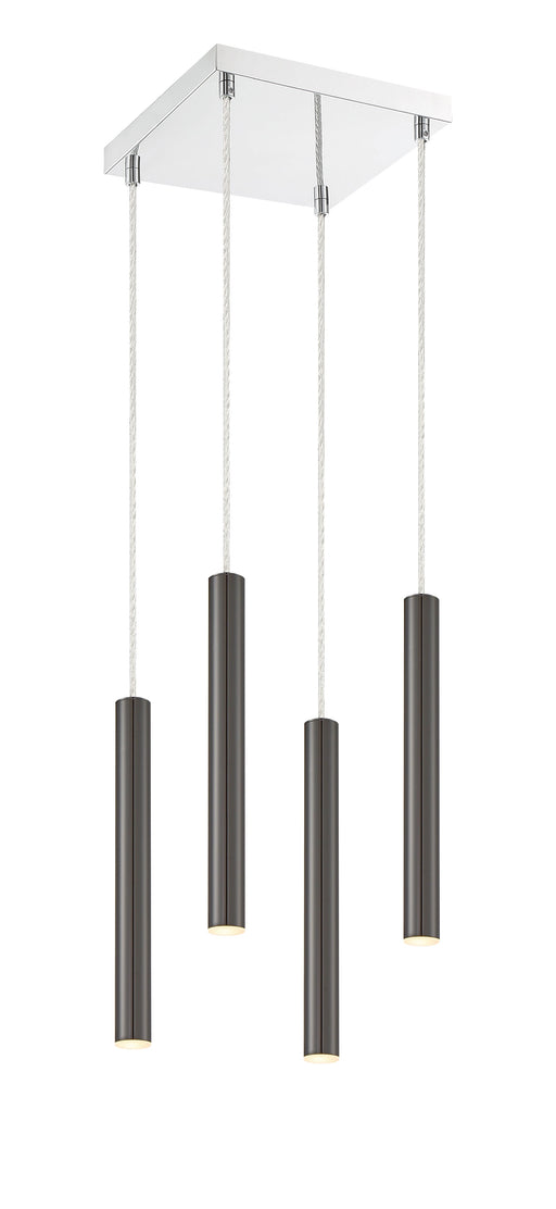 Chandelier Z-Lite 917MP12-PBL-LED-4SCH Chrome Forest 4 Light Chandelier Z-Lite