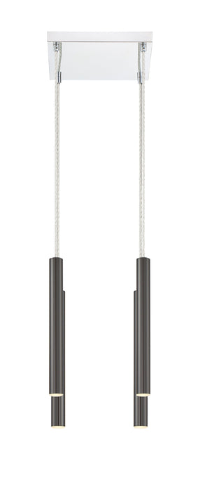 Chandelier Z-Lite 917MP12-PBL-LED-4SCH Chrome Forest 4 Light Chandelier Z-Lite