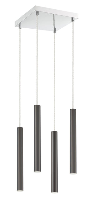 Chandelier Z-Lite 917MP12-PBL-LED-4SCH Chrome Forest 4 Light Chandelier Z-Lite