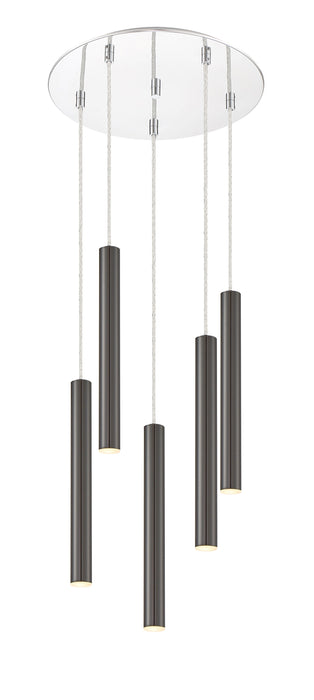 Chandelier Z-Lite 917MP12-PBL-LED-5RCH Chrome Forest 5 Light Chandelier Z-Lite