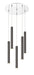 Chandelier Z-Lite 917MP12-PBL-LED-5RCH Chrome Forest 5 Light Chandelier Z-Lite