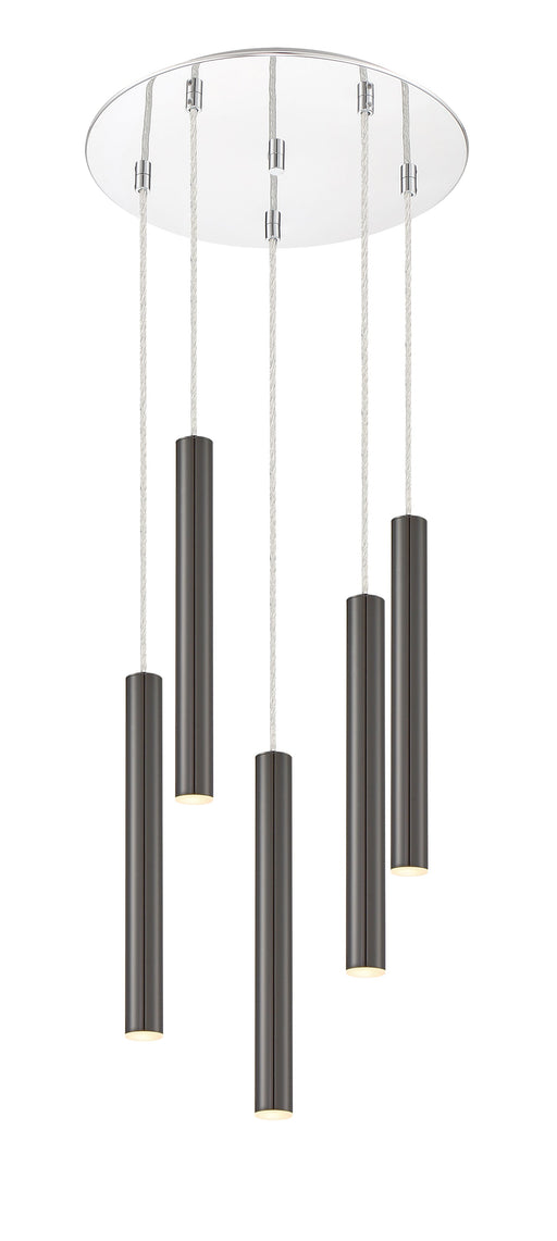 Chandelier Z-Lite 917MP12-PBL-LED-5RCH Chrome Forest 5 Light Chandelier Z-Lite