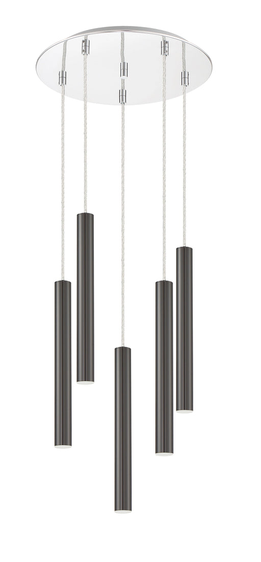 Chandelier Z-Lite 917MP12-PBL-LED-5RCH Chrome Forest 5 Light Chandelier Z-Lite