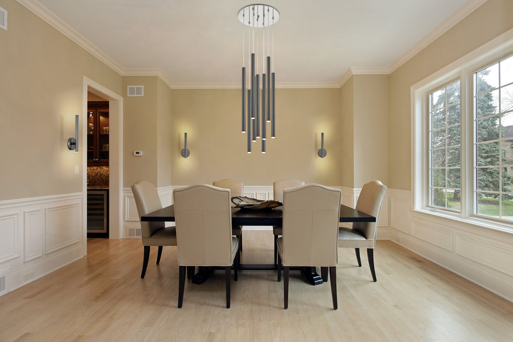 Chandelier Z-Lite 917MP12-PBL-LED-9RCH Chrome Forest 9 Light Chandelier Z-Lite