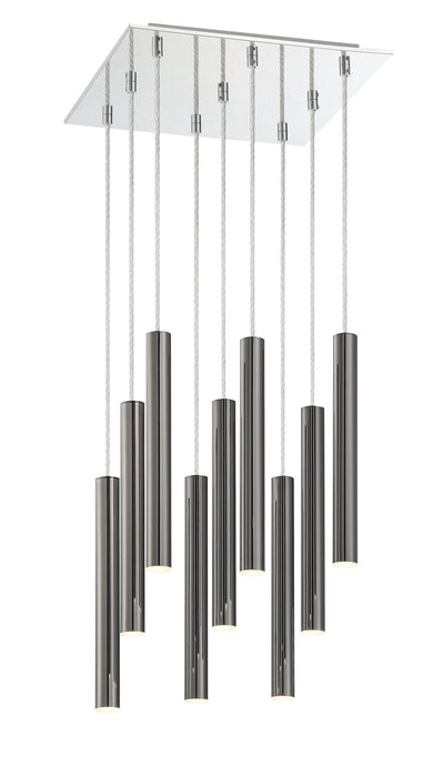 Chandelier Z-Lite 917MP12-PBL-LED-9SCH Chrome Forest 9 Light Chandelier Z-Lite