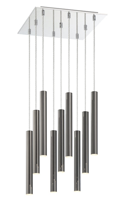 Chandelier Z-Lite 917MP12-PBL-LED-9SCH Chrome Forest 9 Light Chandelier Z-Lite
