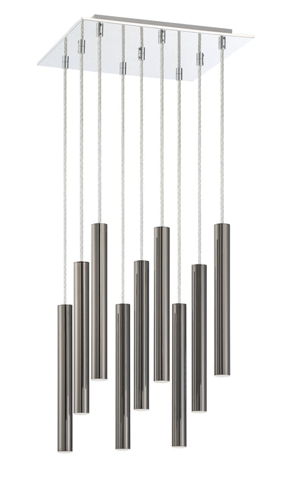 Chandelier Z-Lite 917MP12-PBL-LED-9SCH Chrome Forest 9 Light Chandelier Z-Lite