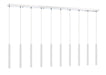 Linear Chandelier Z-Lite 917MP12-WH-LED-10LCH Chrome Forest 10 Light Linear Chandelier Z-Lite