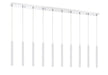 Linear Chandelier Z-Lite 917MP12-WH-LED-10LCH Chrome Forest 10 Light Linear Chandelier Z-Lite