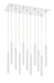 Chandelier Z-Lite 917MP12-WH-LED-11LCH Chrome Forest 11 Light Chandelier Z-Lite