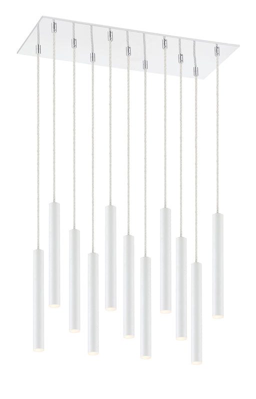 Chandelier Z-Lite 917MP12-WH-LED-11LCH Chrome Forest 11 Light Chandelier Z-Lite