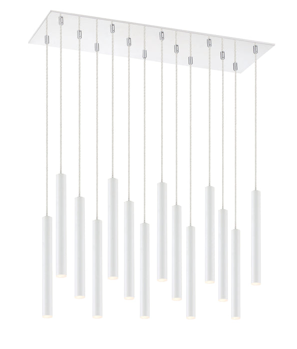 Chandelier Z-Lite 917MP12-WH-LED-14LCH Chrome Forest 14 Light Chandelier Z-Lite