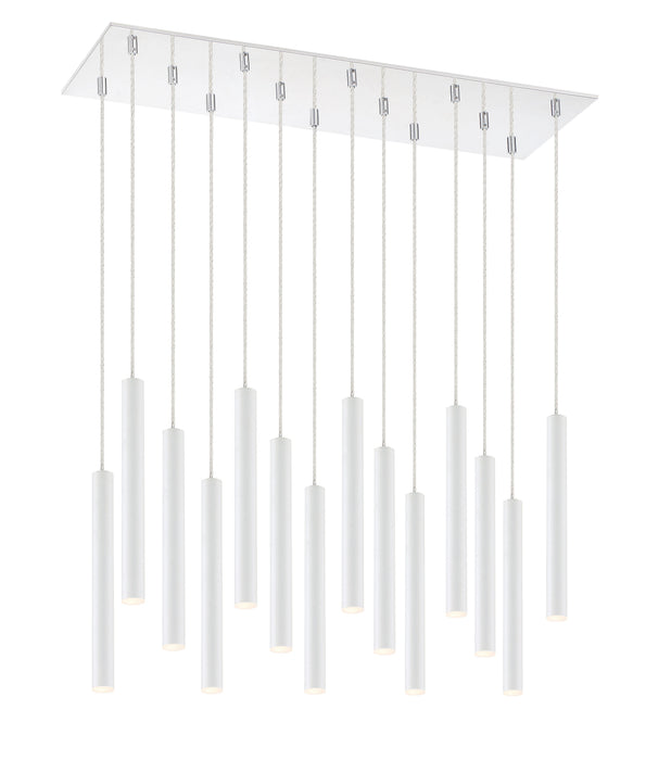 Chandelier Z-Lite 917MP12-WH-LED-14LCH Chrome Forest 14 Light Chandelier Z-Lite