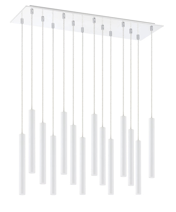 Chandelier Z-Lite 917MP12-WH-LED-14LCH Chrome Forest 14 Light Chandelier Z-Lite