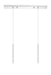 Linear Chandelier Z-Lite 917MP12-WH-LED-2LCH Chrome Forest 2 Light Linear Chandelier Z-Lite