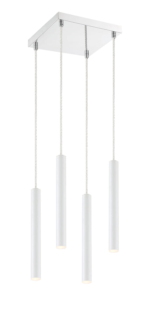 Chandelier Z-Lite 917MP12-WH-LED-4SCH Chrome Forest 4 Light Chandelier Z-Lite