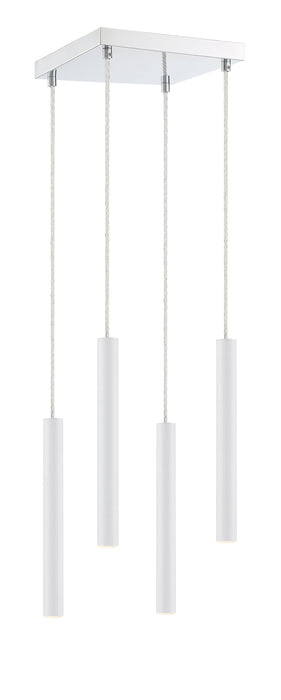 Chandelier Z-Lite 917MP12-WH-LED-4SCH Chrome Forest 4 Light Chandelier Z-Lite