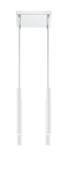 Chandelier Z-Lite 917MP12-WH-LED-4SCH Chrome Forest 4 Light Chandelier Z-Lite