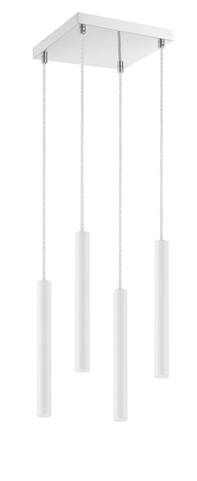 Chandelier Z-Lite 917MP12-WH-LED-4SCH Chrome Forest 4 Light Chandelier Z-Lite