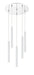 Chandelier Z-Lite 917MP12-WH-LED-5RCH Chrome Forest 5 Light Chandelier Z-Lite