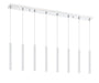 Linear Chandelier Z-Lite 917MP12-WH-LED-8LCH Chrome Forest 8 Light Linear Chandelier Z-Lite