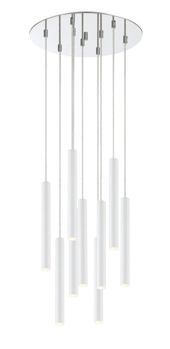 Chandelier Z-Lite 917MP12-WH-LED-9RCH Chrome Forest 9 Light Chandelier Z-Lite
