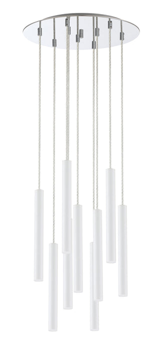 Chandelier Z-Lite 917MP12-WH-LED-9RCH Chrome Forest 9 Light Chandelier Z-Lite