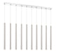 Linear Chandelier Z-Lite 917MP24-BN-LED-10LCH Chrome Forest 10 Light Linear Chandelier Z-Lite