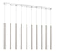 Linear Chandelier Z-Lite 917MP24-BN-LED-10LCH Chrome Forest 10 Light Linear Chandelier Z-Lite