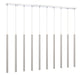 Linear Chandelier Z-Lite 917MP24-BN-LED-10LCH Chrome Forest 10 Light Linear Chandelier Z-Lite