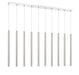 Linear Chandelier Z-Lite 917MP24-BN-LED-10LCH Chrome Forest 10 Light Linear Chandelier Z-Lite