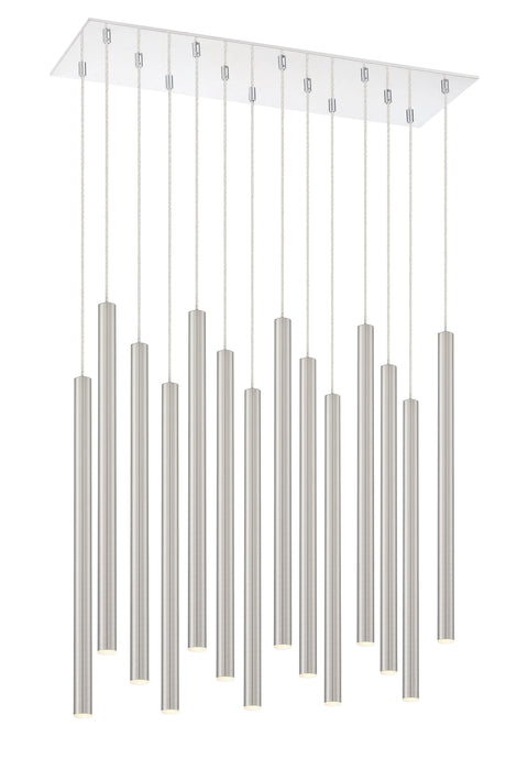 Chandelier Z-Lite 917MP24-BN-LED-14LCH Chrome Forest 14 Light Chandelier Z-Lite