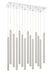 Chandelier Z-Lite 917MP24-BN-LED-14LCH Chrome Forest 14 Light Chandelier Z-Lite