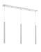 Linear Chandelier Z-Lite 917MP24-BN-LED-3LCH Chrome Forest 3 Light Linear Chandelier Z-Lite