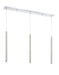 Linear Chandelier Z-Lite 917MP24-BN-LED-3LCH Chrome Forest 3 Light Linear Chandelier Z-Lite