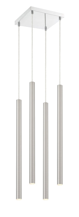 Chandelier Z-Lite 917MP24-BN-LED-4SCH Chrome Forest 4 Light Chandelier Z-Lite