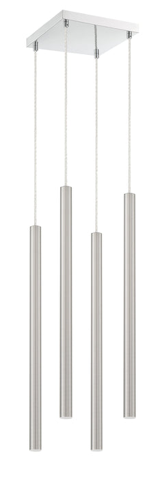 Chandelier Z-Lite 917MP24-BN-LED-4SCH Chrome Forest 4 Light Chandelier Z-Lite
