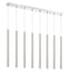 Linear Chandelier Z-Lite 917MP24-BN-LED-8LCH Chrome Forest 8 Light Linear Chandelier Z-Lite