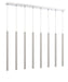 Linear Chandelier Z-Lite 917MP24-BN-LED-8LCH Chrome Forest 8 Light Linear Chandelier Z-Lite