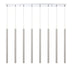 Linear Chandelier Z-Lite 917MP24-BN-LED-8LCH Chrome Forest 8 Light Linear Chandelier Z-Lite