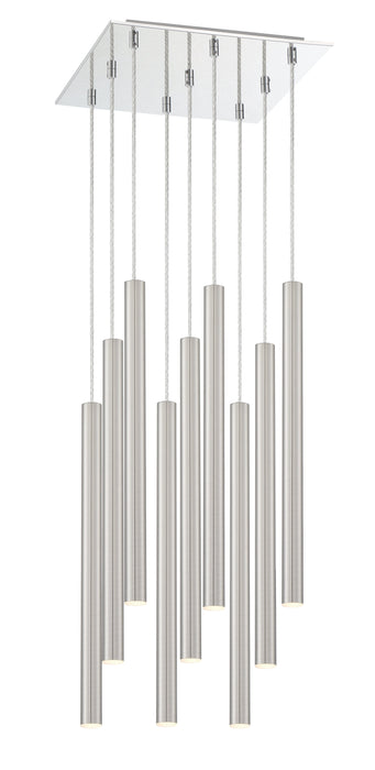 Chandelier Z-Lite 917MP24-BN-LED-9SCH Chrome Forest 9 Light Chandelier Z-Lite