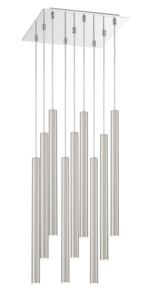 Chandelier Z-Lite 917MP24-BN-LED-9SCH Chrome Forest 9 Light Chandelier Z-Lite