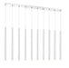 Linear Chandelier Z-Lite 917MP24-CH-LED-10LCH Chrome Forest 10 Light Linear Chandelier Z-Lite
