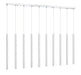 Linear Chandelier Z-Lite 917MP24-CH-LED-10LCH Chrome Forest 10 Light Linear Chandelier Z-Lite