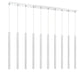 Linear Chandelier Z-Lite 917MP24-CH-LED-10LCH Chrome Forest 10 Light Linear Chandelier Z-Lite