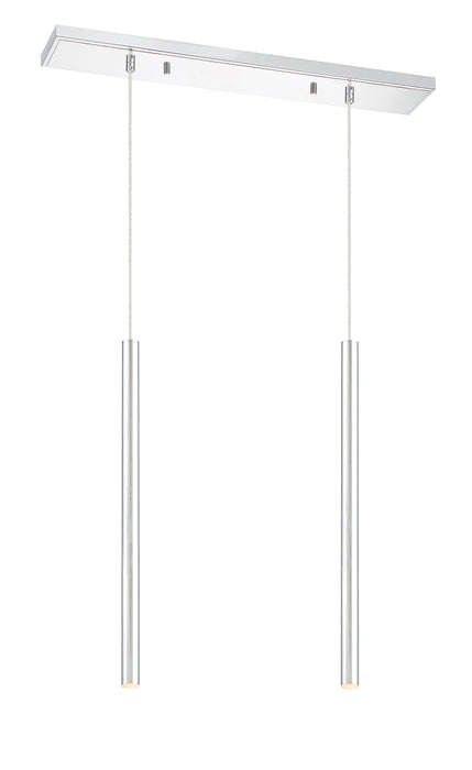 Linear Chandelier Z-Lite 917MP24-CH-LED-2LCH Chrome Forest 2 Light Linear Chandelier Z-Lite